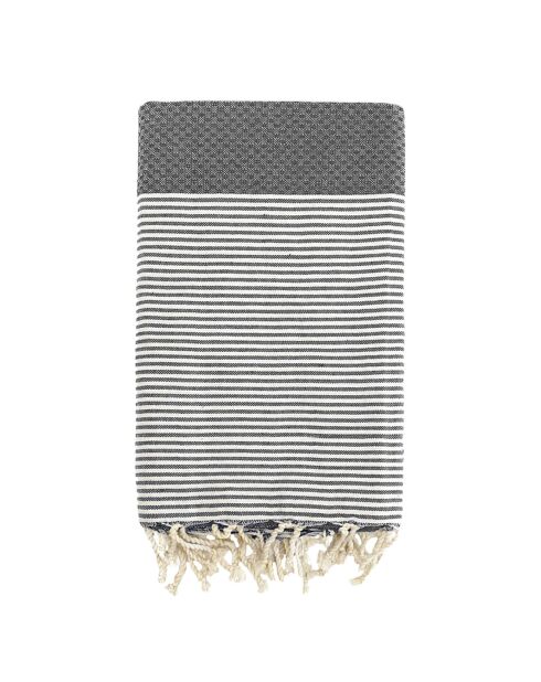 Mikanda traditionele honingraat fouta grijs - 100x200 cm