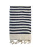 Fouta nid d'abeille traditionnelle XL Yadara bleue - 200x200 cm