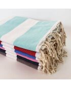 Fouta plate traditionnelle Transat bleue - 100x200 cm
