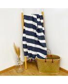 Fouta plate traditionnelle Transat bleue - 100x200 cm