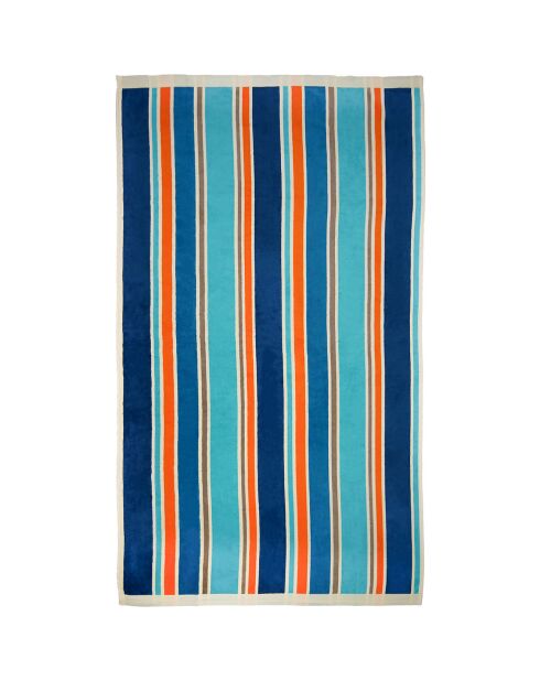 Asciugamano da spiaggia in spugna jacquard blu - 100x175 cm