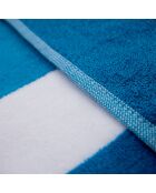 Asciugamano da spiaggia in spugna jacquard blu - 100x175 cm