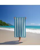 Asciugamano da spiaggia in spugna jacquard blu - 100x175 cm