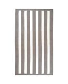 Serviette de plage éponge velours Jacquard beige - 100x175 cm