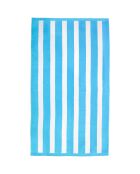 Serviette de plage éponge velours Jacquard bleue - 100x175 cm