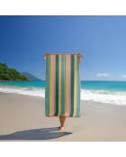Serviette de plage éponge velours Jacquard multicolore - 100x175 cm