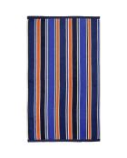 Serviette de plage éponge velours Jacquard bleue - 100x175 cm
