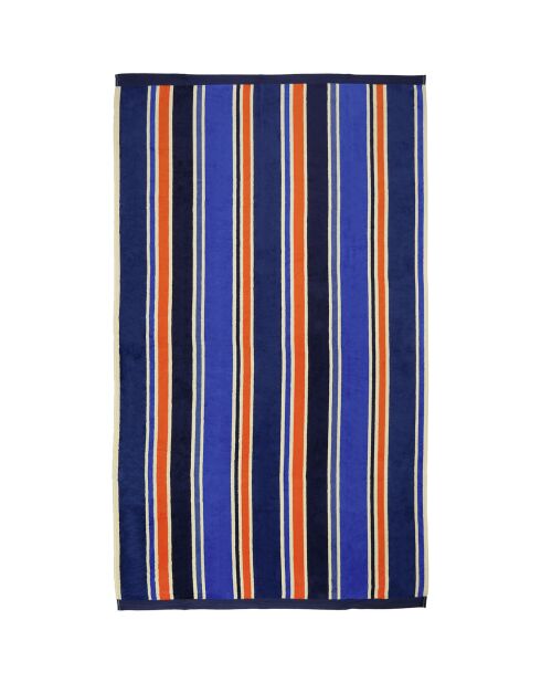 Asciugamano da spiaggia in spugna jacquard blu - 100x175 cm