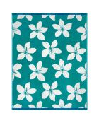 Serviette de plage XL éponge velours Jacquard bleue - 140x180 cm
