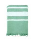 Fouta doublée éponge Caraibes verte - 90x170 cm