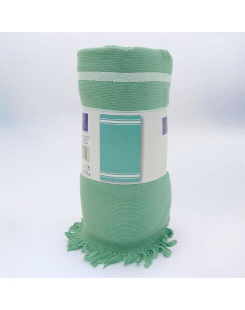 Karibischer Schwamm mit Fouta-Futter, 90 x 170 cm, grün