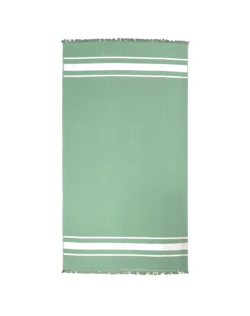 Karibischer Schwamm mit Fouta-Futter, 90 x 170 cm, grün