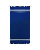 Met Fouta gevoerde blauwe Caribische spons - 90x170 cm