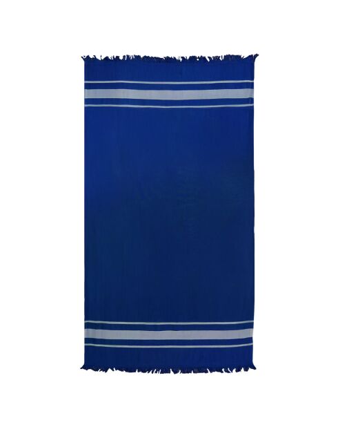 Met Fouta gevoerde blauwe Caribische spons - 90x170 cm