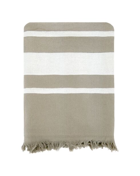 Fouta doublée éponge Caraibes beige - 90x170 cm