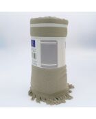 Fouta doublée éponge Caraibes beige - 90x170 cm
