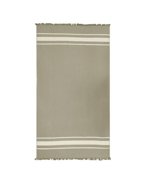 Fouta doublée éponge Caraibes beige - 90x170 cm