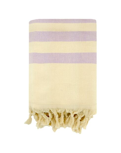 Met Fouta gevoerde paarse Fiji-spons - 90x160 cm