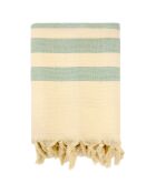 Fouta doublée éponge Fidji verte - 90x160 cm