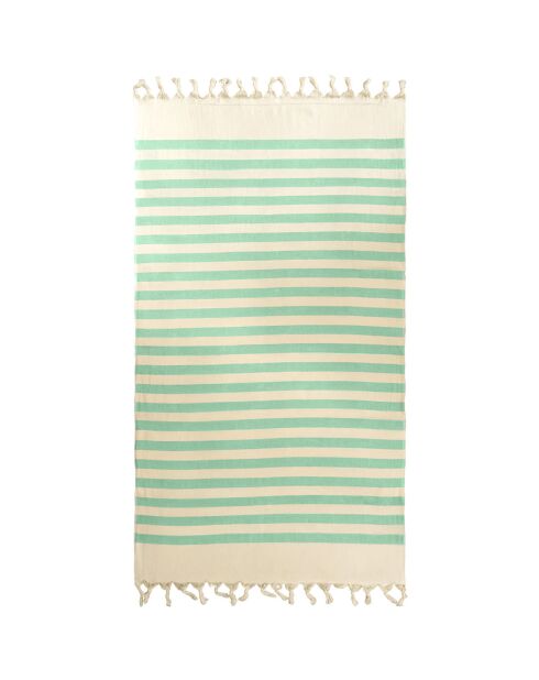 Fouta-gefütterter grüner Fiji-Schwamm - 90x160 cm