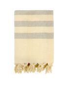Fouta doublée éponge Fidji beige - 90x160 cm