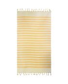 Fouta doublée éponge Fidji jaune - 90x160 cm
