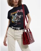 Sac Ming moyen en Cuir rouge - 22x21x12 cm