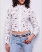 Ceinture ine en Cuir python avec boucle Western beige