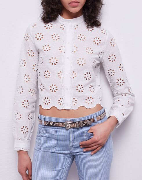 Ceinture ine en Cuir python avec boucle Western beige