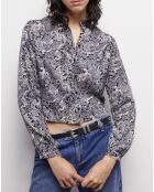 Ceinture en Cuir avec Rivets Western Metal noire