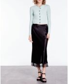Cardigan court tricoté bleu