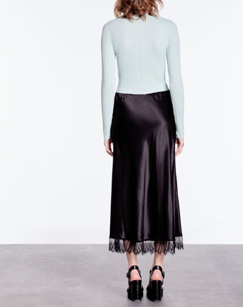 Cardigan court tricoté bleu