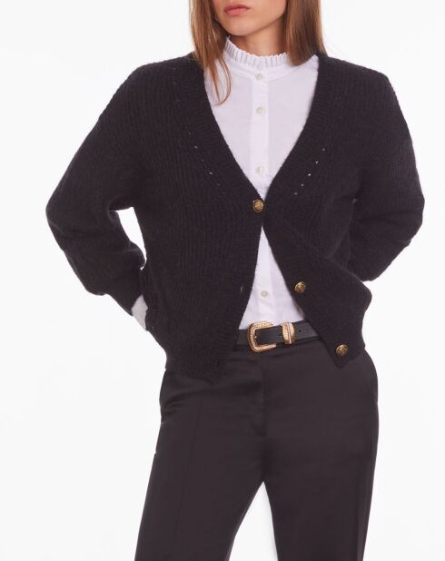 Cardigan en lLaine mélangée noir