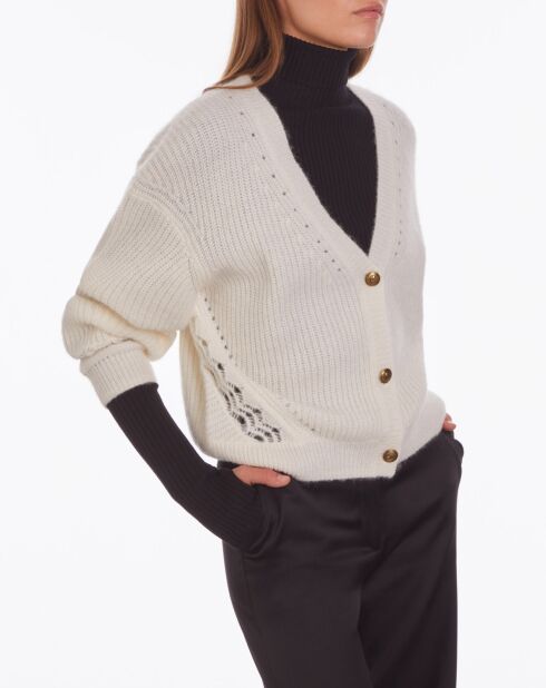 Cardigan en lLaine mélangée écru