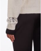Cardigan en lLaine mélangée écru