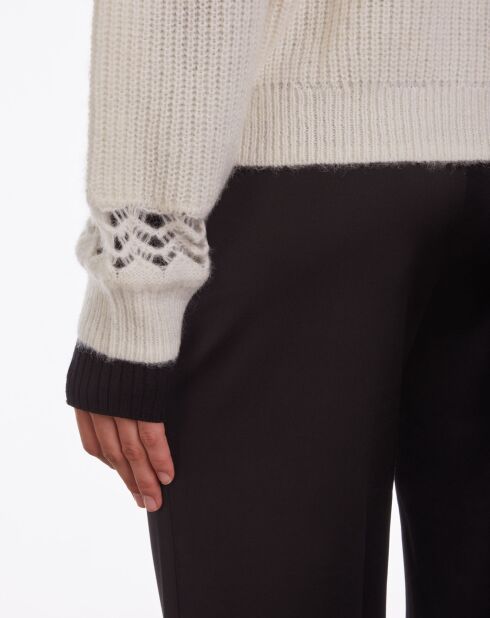 Cardigan en lLaine mélangée écru