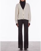 Cardigan en lLaine mélangée écru