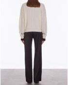 Cardigan en lLaine mélangée écru
