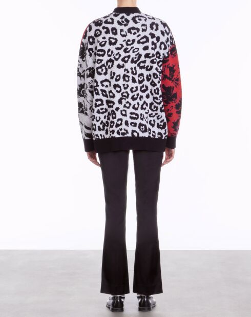 Cardigan en Laine mélangée avec patchwork noir