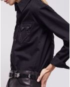 Chemise détails clous noire