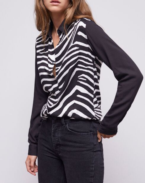 Chemise imprimée noire