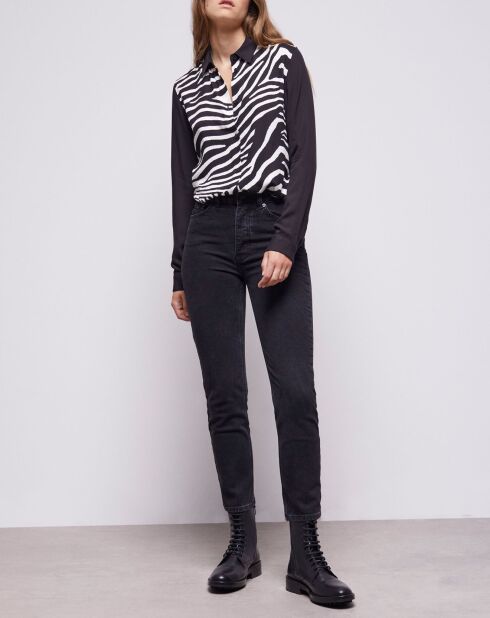 Chemise imprimée noire