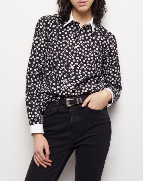 Chemise imprimée noire