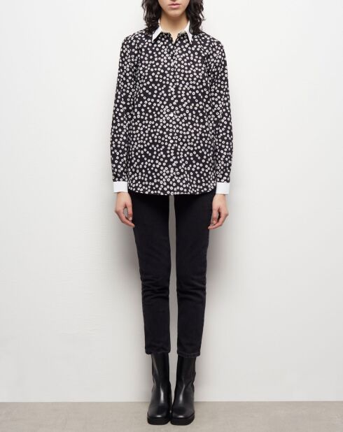 Chemise imprimée noire