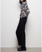 Chemise 100% Soie fluide avec logo Tape noire
