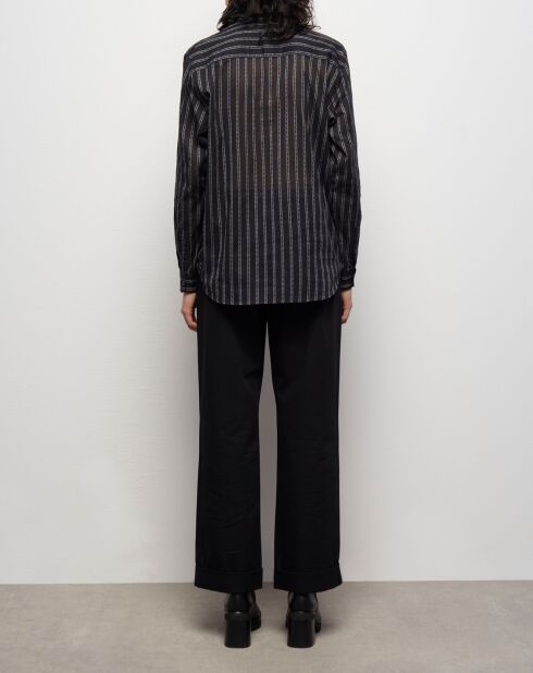Chemise à rayures noire