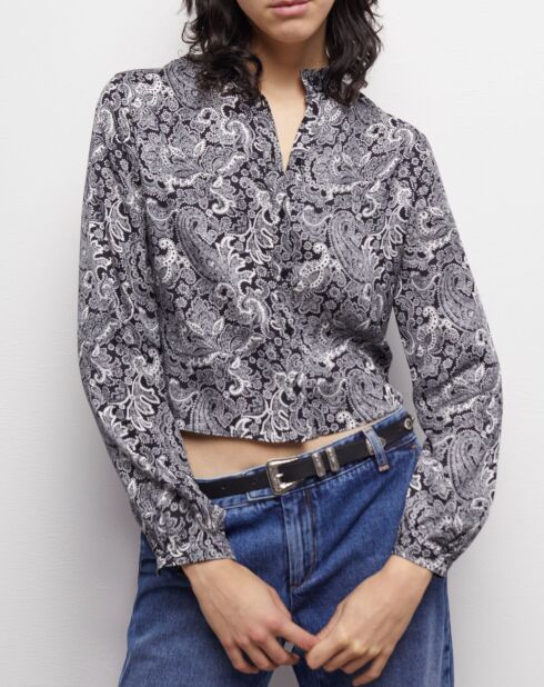 Chemise courte noire