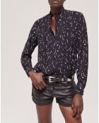 Chemise imprimée noire