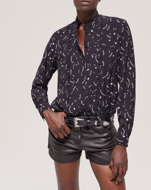 Chemise imprimée noire