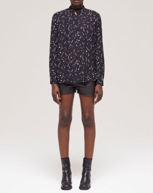 Chemise imprimée noire